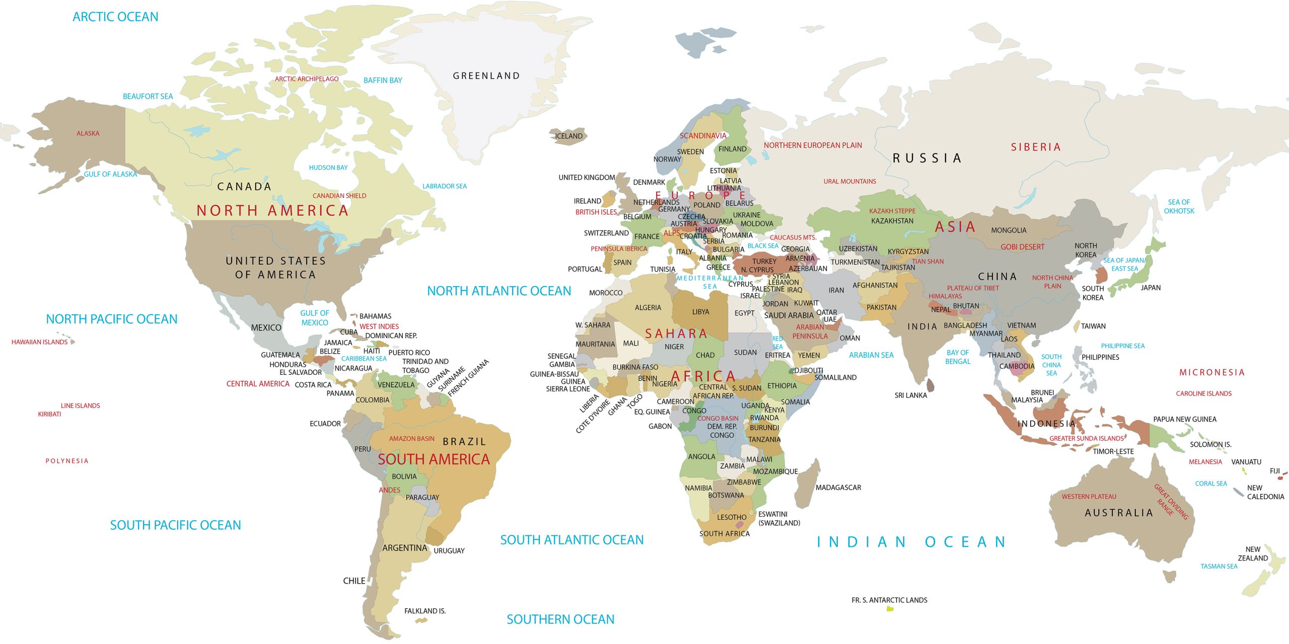 world map